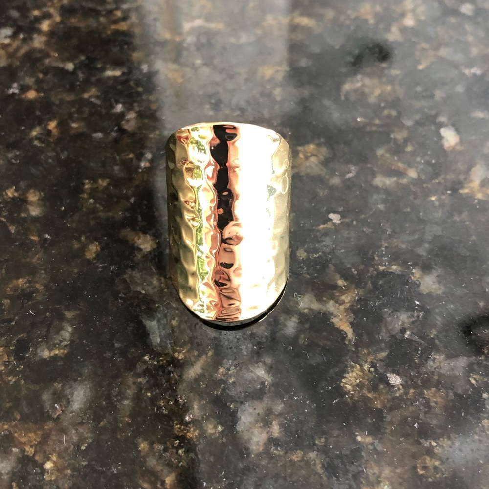 Hammered gold ring